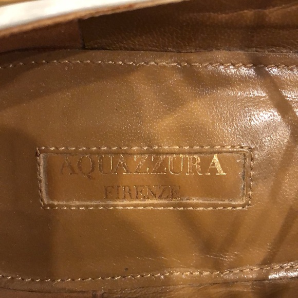 Aquazzura Christy Tan Leather Flats size 41 - Picture 8 of 8